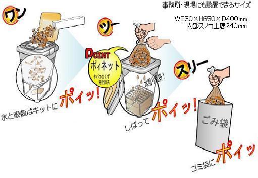 吸殻水切りネット「ポイネット」 吸殻水切りネット「ポイネット」