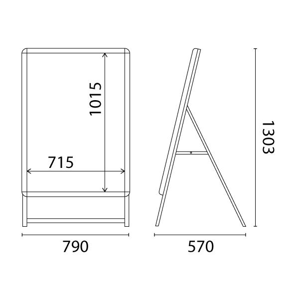 LEDライティングパネル『LEDグリップA®』 B1片面 ブラック